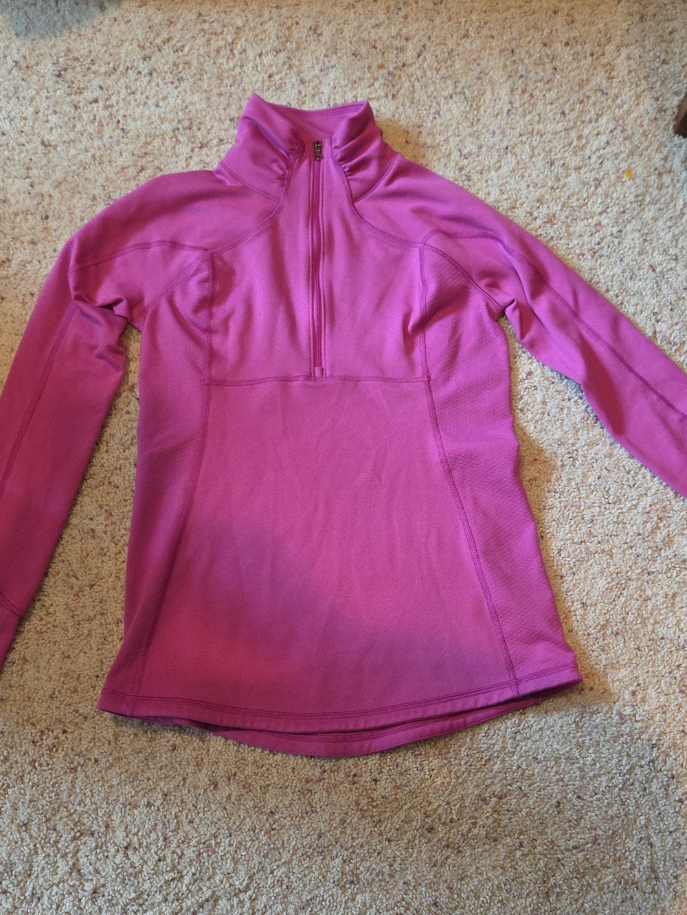 CALIA by Carrie Underwood Fuchsia Pink Half-Zip Long Sleeve Top